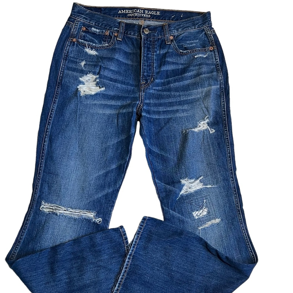 American Eagle Vintage Hi Rise Flare Jeans 10 Button Fly